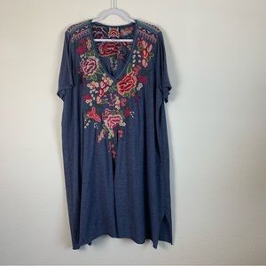 Johnny Was  Adeline  Embroidered Tunic Dress   1X